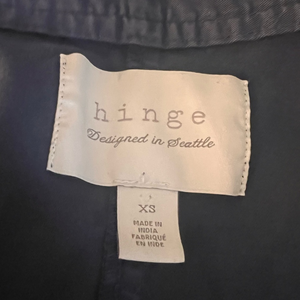 Hinge Designed in Seattle Utility Jacket XS Blue Four Pocket Drawstring - Picture 3 of 7